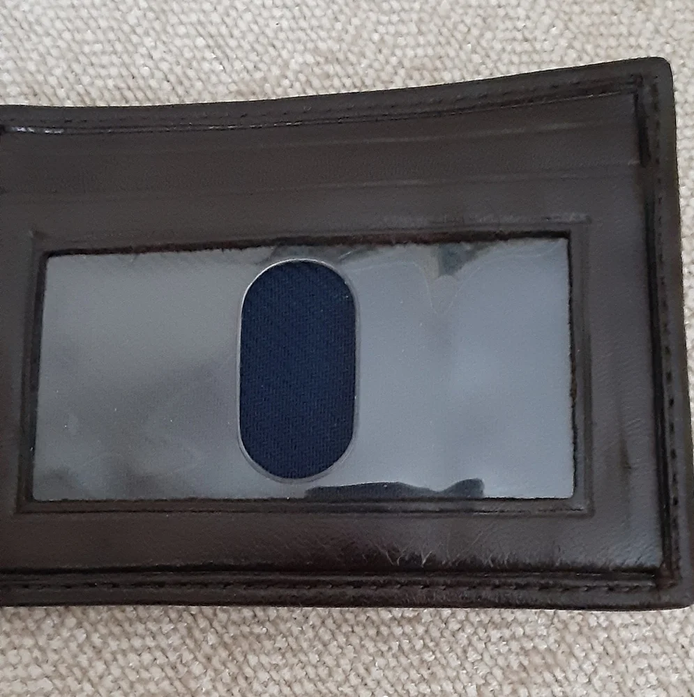 Tommy Hilfiger brown leather front pocket wallet